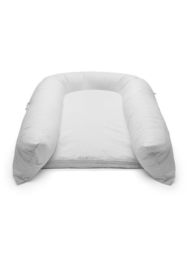 DockATot غطاء كبير، 9-36 م-رمادي ضبابي شيمبري - Image 2